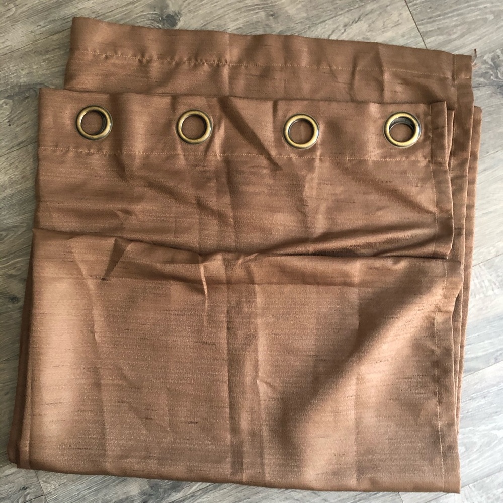 80inch long brown curtains